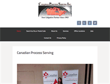Tablet Screenshot of canadianprocessserving.com